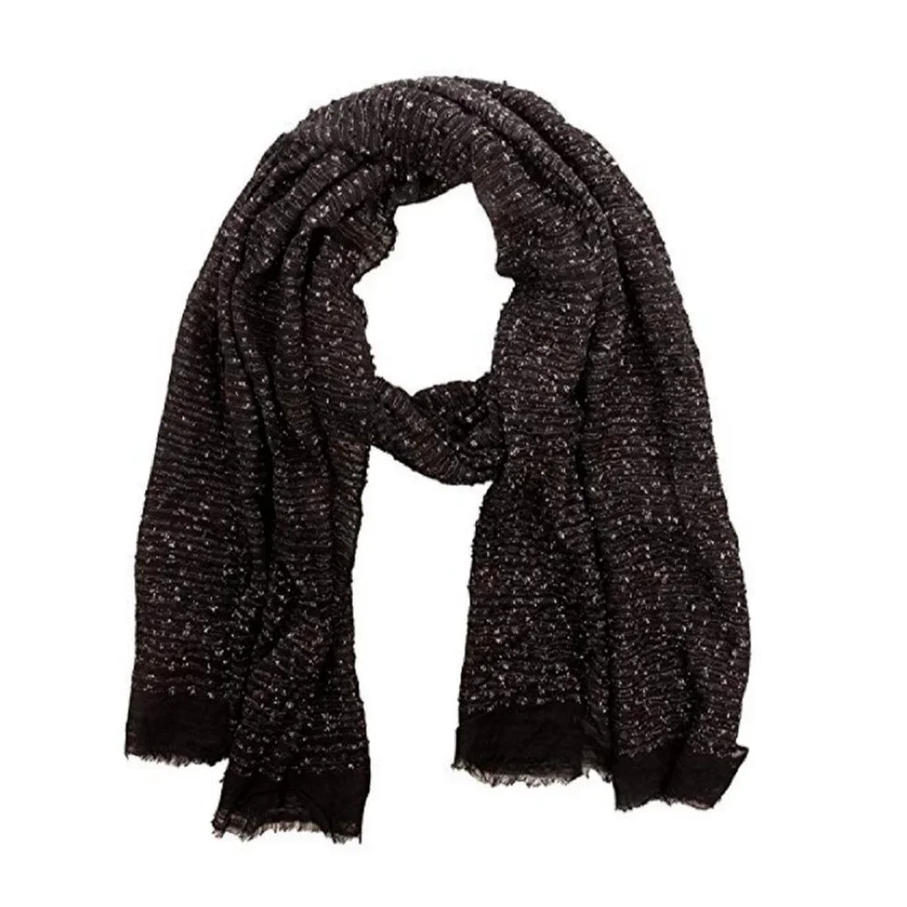 Style&co. Metallic Boucle Scarf (Black, OS)